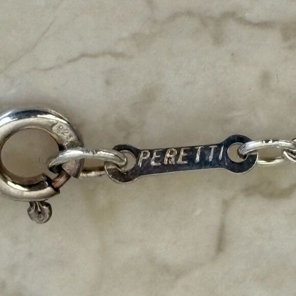 AuthenticTiffany & Co. Elsa Peretti Large Interlocking Ovals 925 Sterling Silver - Picture 7 of 11